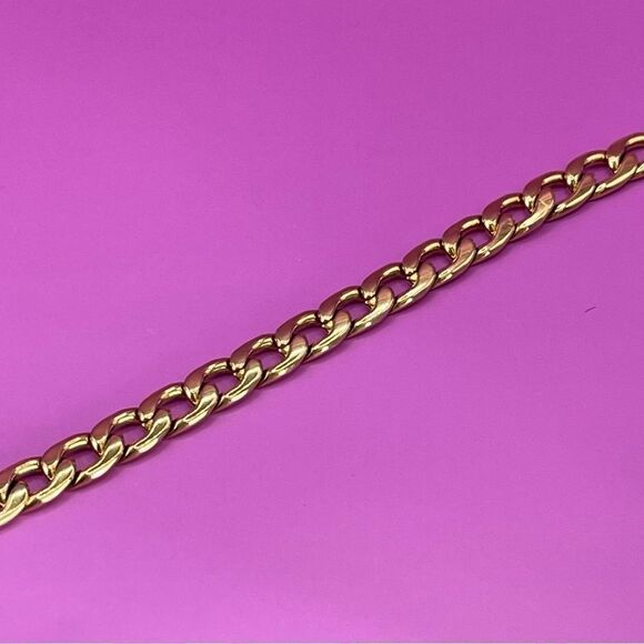 EUC Ellie Vail Gold over Sterling Silver thick chain link bracelet. - Picture 3 of 3